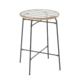 Gardeon Outdoor Bar Table Wicker Dining Bistro Patio Balcony Glass Table Steel