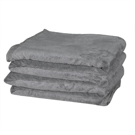 DreamZ 3x3M Large Oversized Blanket Throw Faux Fur Fleece Bed Warm Rug Sofa Grey