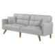 Levede Sofa Bed Futon Convertible Fabric Lounge Couch 3-Seater Recliner Grey