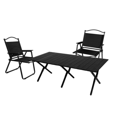 Levede Folding Camping Table Chair Set Portable Picnic Outdoor Foldable Chairs