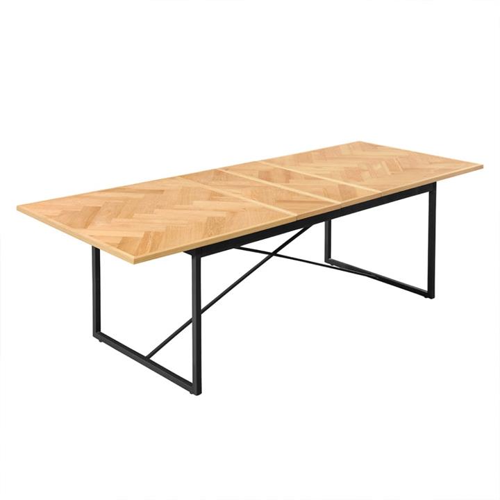 Levede Dining Table 1.8-2.4M Extendable Wooden Rectangle Kitchen Coffee Tables