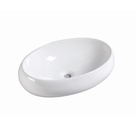 Muriel 48 x 34 x 14.5cm White Ceramic Bathroom Basin Vanity Sink Oval Above Counter Top Mount Bowl