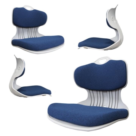 Samgong 4 Set Blue Slender Chair Posture Correction Seat Floor Lounge Stackable