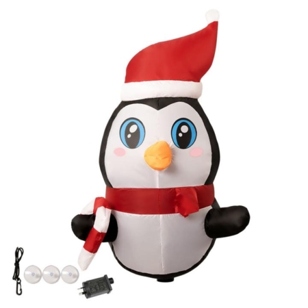 Santaco Christmas Inflatable Lighted 0.9M Xmas Penguin Garden Outdoor Decoration