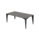 Alexandra Modern Rectangular Coffee Table Ceramic Top Metal Frame - Nero