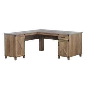 Cairo L-Shape Corner Computer Study Home Office Desk - Rustic Oak