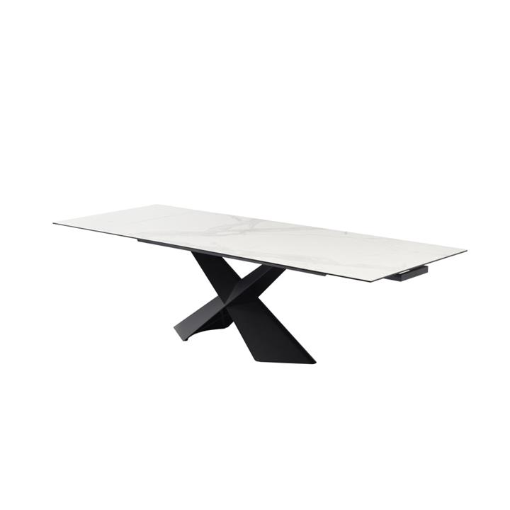 Martina Modern Extension Rectangular Kitchen Dining Table Ceramic 180-210cm - Vermont