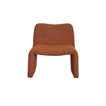 Nicolo Boucle Fabric Relaxing Occasional Accent Chair - Terracotta