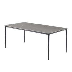 Vincenzo Rectangular Kitchen Dining Table Ceramic 180cm - Cement