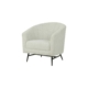 Flavio Boucle Fabric Occasional Accent Relaxing Lounge Chair Metal Frame - Natural