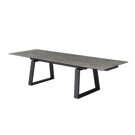 Nathan Rectangular Ceramic Extension Kitchen Dining Table 200-300cm Metal Frame - Andesite