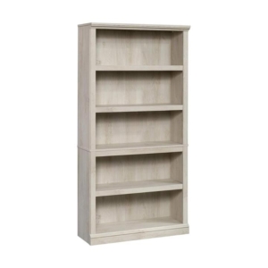 Emalie Benedic Classic 5-Tier Modern Wooden Bookshelves Display Bookcase Chalked Chestnut