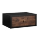 Elliot Wooden Floating Bedside Nightstand Side Table W/ 1-Drawer Black/Walnut