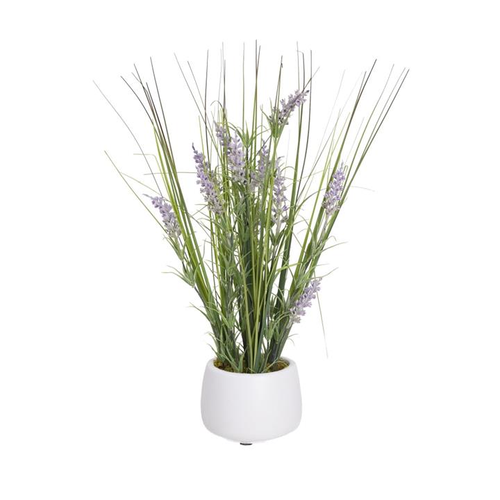 Lavender 27cm Artificial Faux Plant Flower Decorative In Pot