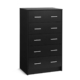 Marcus Wooden Wooden Chest Of 5-Drawers Tallboy Storage Cabinet Black
