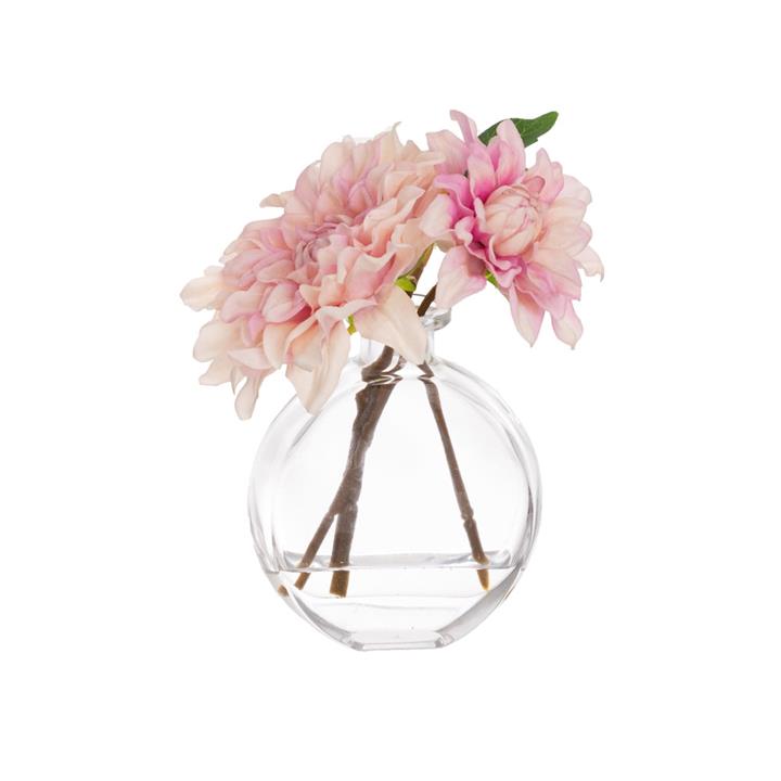 Real Touch Mauve Dahlia 22cm Artificial Faux Plant Flower Decorative In Chanel Vase