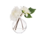 Real Touch White Dahlia 22cm Artificial Faux Plant Flower Decorative In Chanel Vase