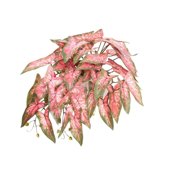 Pink Syngonium Bush 30cm Artificial Faux Plant Decorative In Pot