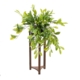 Potted Laurel Artificial Faux Plant Decorative With Planter Green