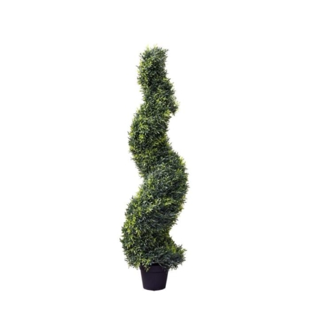 Spiral Rossmary 120cm Artificial Faux Plant Tree Decorative In Pot Green