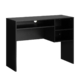 Walter Wooden Study Computer Working Task Office Desk Table W/ 3-Shelves Black