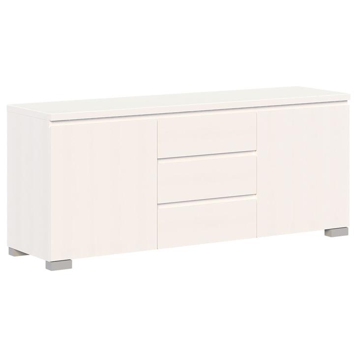 Charles Lowline Buffet Unit Sideboard Storage Cabinet W/ 2-Door 3-Drawer White