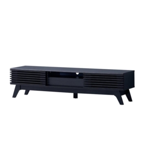 Camille Lowline Entertainment Unit TV Stand 180cm 2-Doors  1-Drawer Black