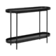 Myla Wooden Modern 2-Tier Hallway Console Hall Table Metal Tube Black