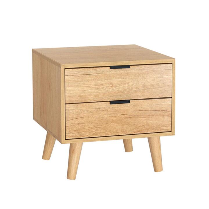 Artiss Bedside Table Drawers Nightstand Side End Table Storage Cabinet Pine MAJD