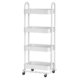 Artiss Storage Trolley Kitchen Cart 4 Tiers White