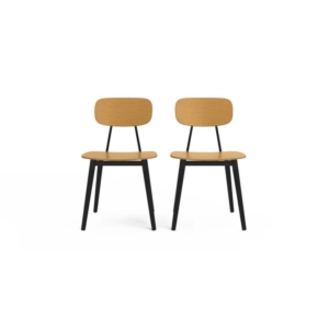 Aldridge Set of 2 Dining Chairs Natural Oak Wood