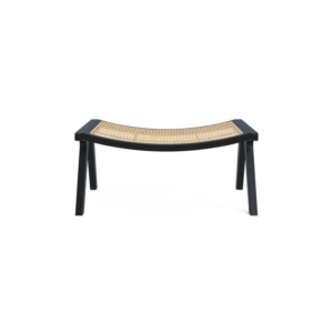 Atlas Wooden Foot Stool Ottoman Black Oak - Black Oak