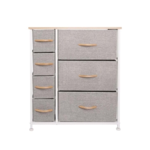 7-Tier Chest Of Drawer Storage Cabinet - Light Grey