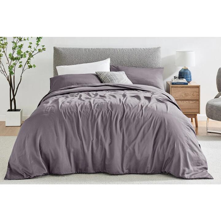 1200TC Cotton Quilt Cover Set Castlerock - Queen