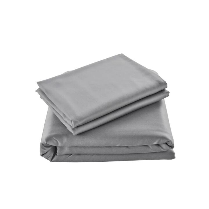 100% Natural Bamboo Quilt Cover Set Silver - King