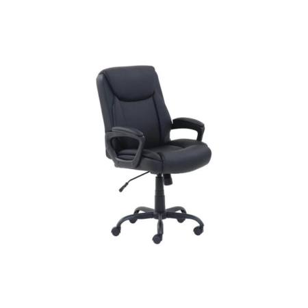 Boston PU Padded Mid Back Office Computer Working Chair Black