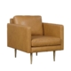 Bronx 1-Seater Leather Sofa Relaxing Accent Lounge Chair Brown - Brown