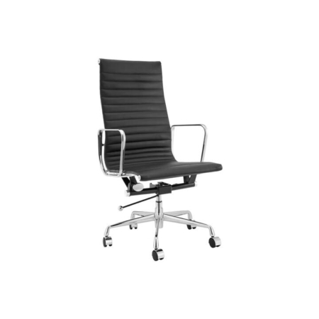 Eames Group Standard Matte Black Aluminium High Back Office Chair Replica Black/Chrome - Black/Chrome