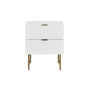 Edinburgh Collection 2-Drawer Night Stand Bedside Tatble - White