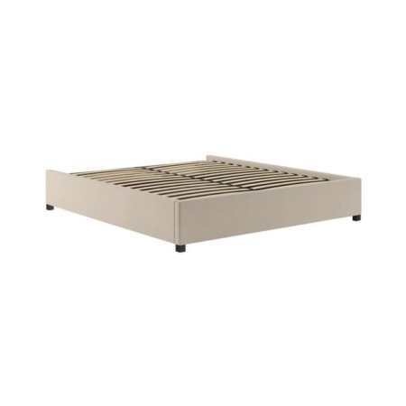 Gaslift Bed Frame French Beige - Single