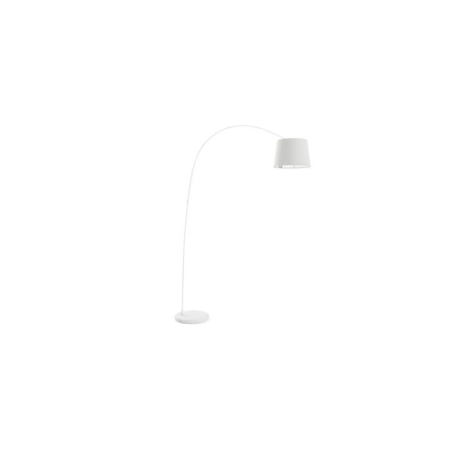 Leo Modern Contemporary Arc Floor Lamp Light - Matte White