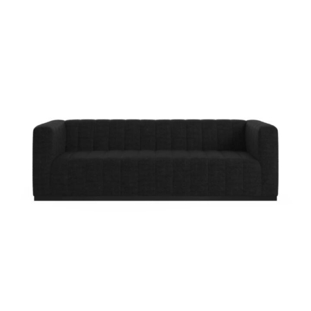 Lulu 3-Seater Lounge Sofa Stone Black - Stone Black