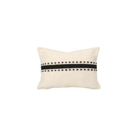 Madre Indoor / Outdoor Decorative Cushion Pillow Black and Cream