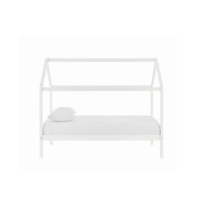 Kids House Wooden Bed Frame White
