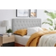 Lilly Button Bed Head  Light Grey - Queen