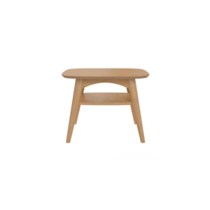 Mia Lamp End Side Table W/ Shelf Scandi Oak