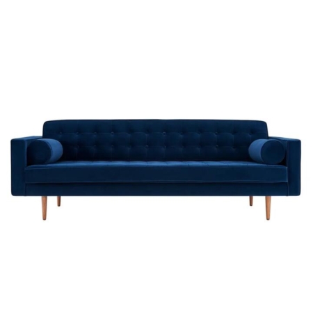 Marcella Velvet 3 Seater Sofa Navy - Navy