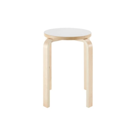 Replica Set Of 4 Aalto Wooden Low Stools Chair - White