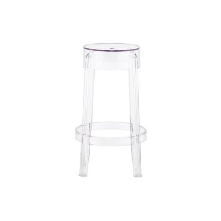 Set of 2 Philippe Starck Replica Ghost Kitchen Counter Bar Stool 66cm Clear - Clear