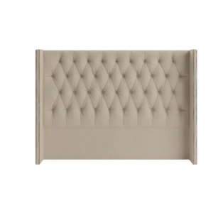Stella Winged Bed Head French Beige - Queen
